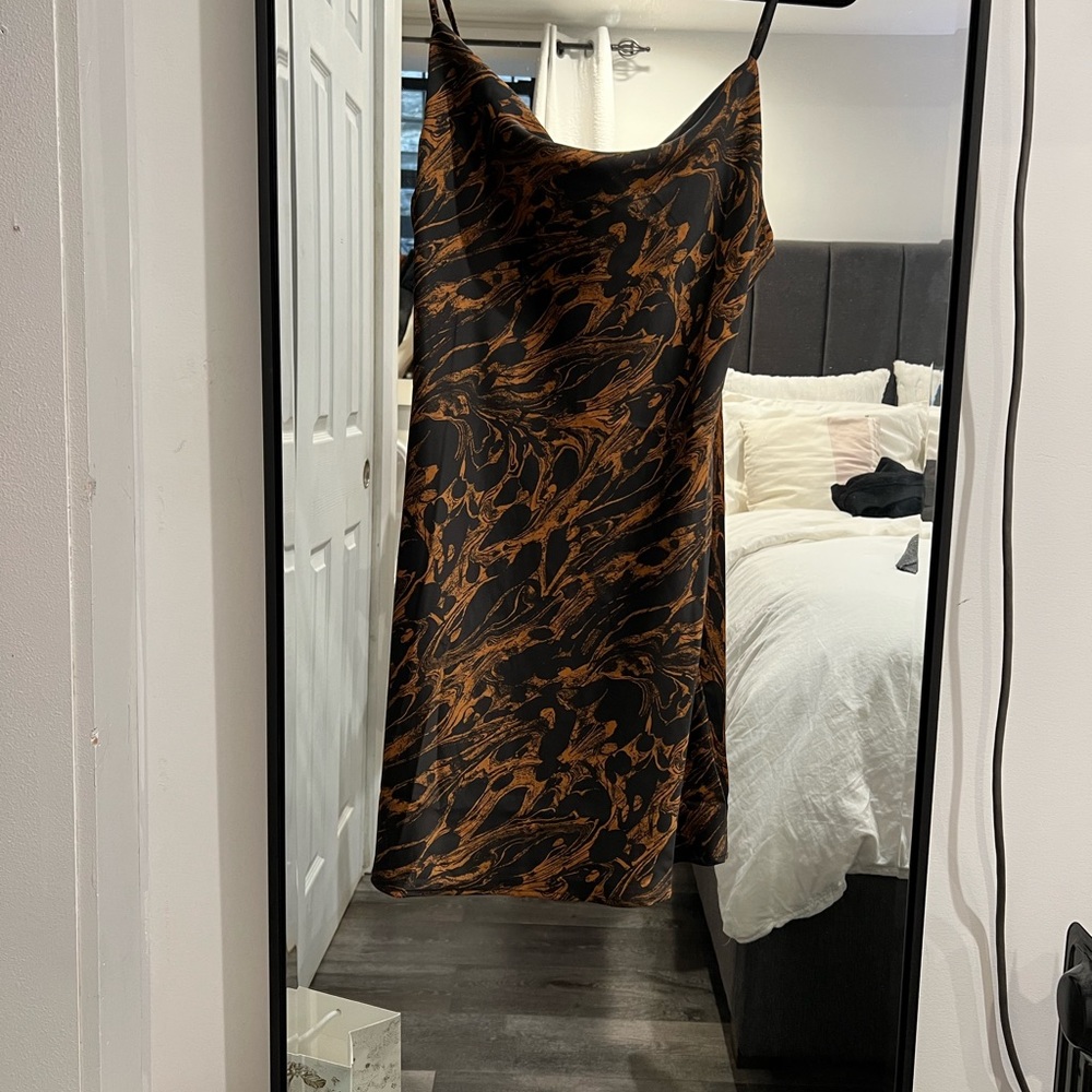 UO Mallory Cowl Neck Slip Dress